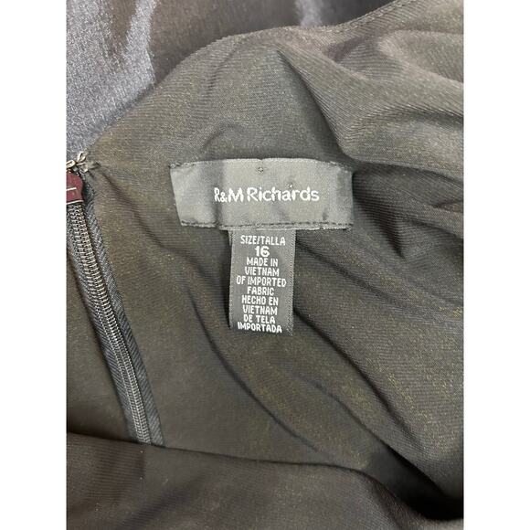 R&M RICHARDS Women’s Cocktail/Party Dress with Sequin Waistband / Size: 16 - Picture 3 of 11